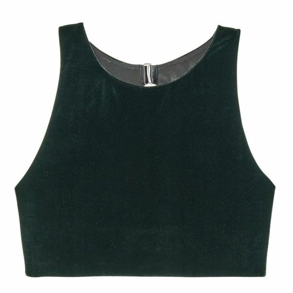 NWOT Victoria's Secret Sport High-Neck Bra Top XS dark green Christmas gift